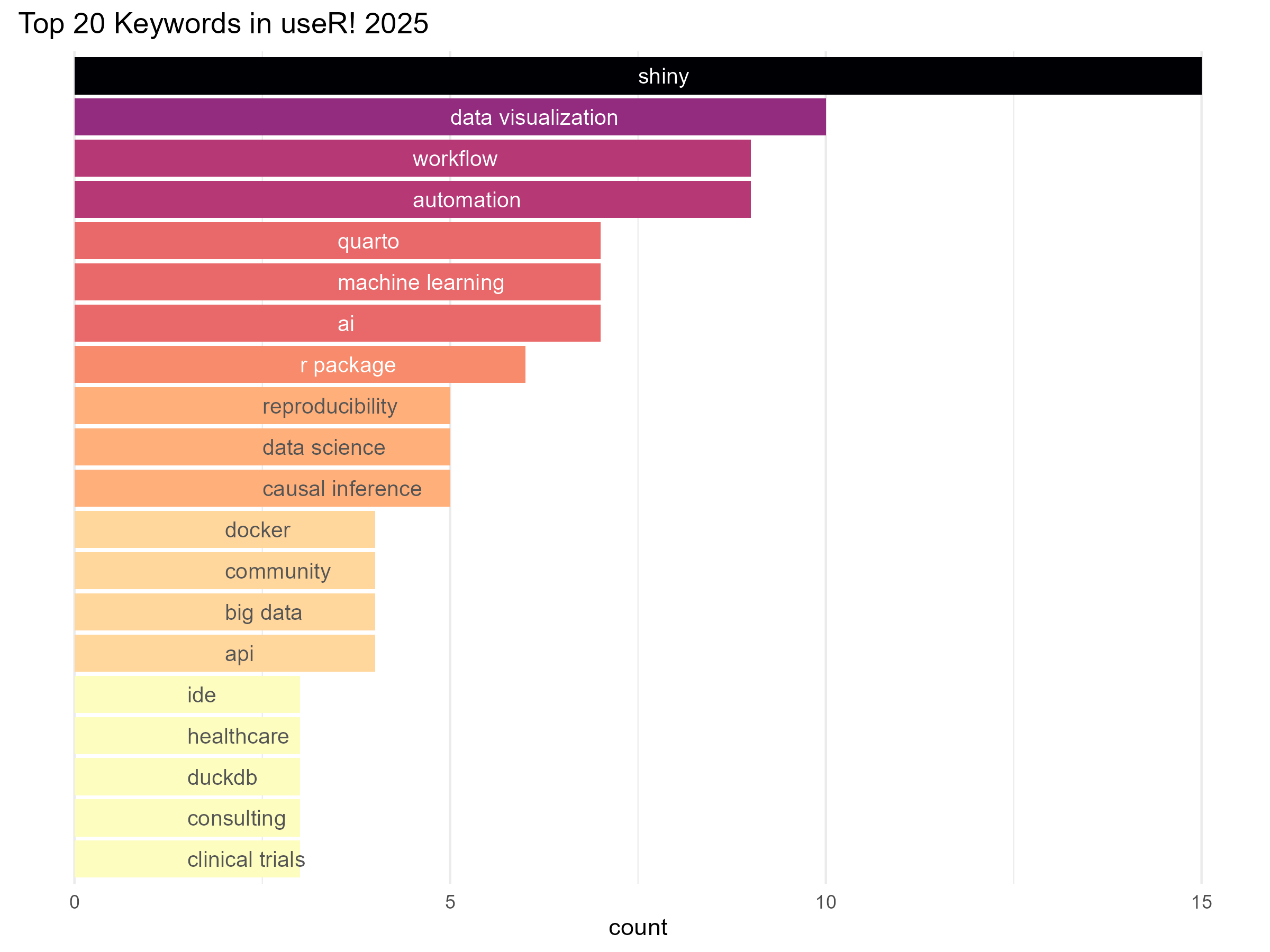 useR2025 conference data analysis